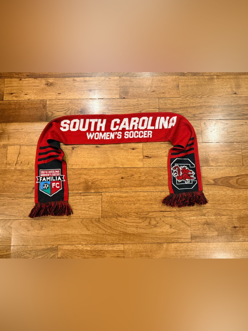 South Carolina Women's Soccer Red and Black Scarf